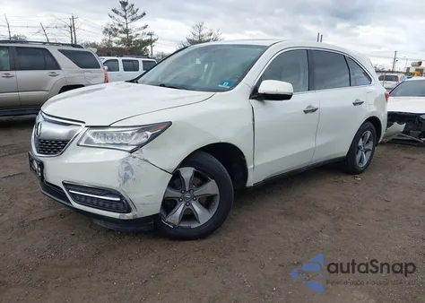 2014 Acura Mdx Technology Package from USA, damaged, VIN 5FRYD3H46EB020972
